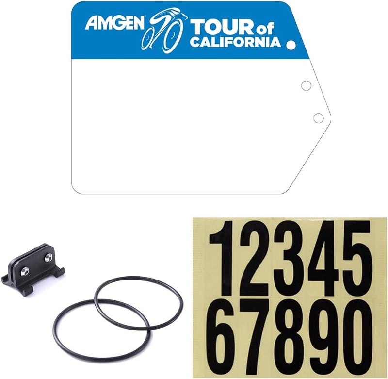 Cestbon Bike Race Numbers Plate Tour of California Bike Numbers Mount for Seat Post Cycling Racing Number Holder - Image 1
